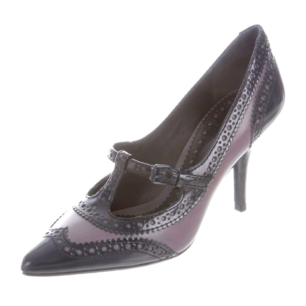 Tory Burch Black and Purple Heels LIKE NEW!